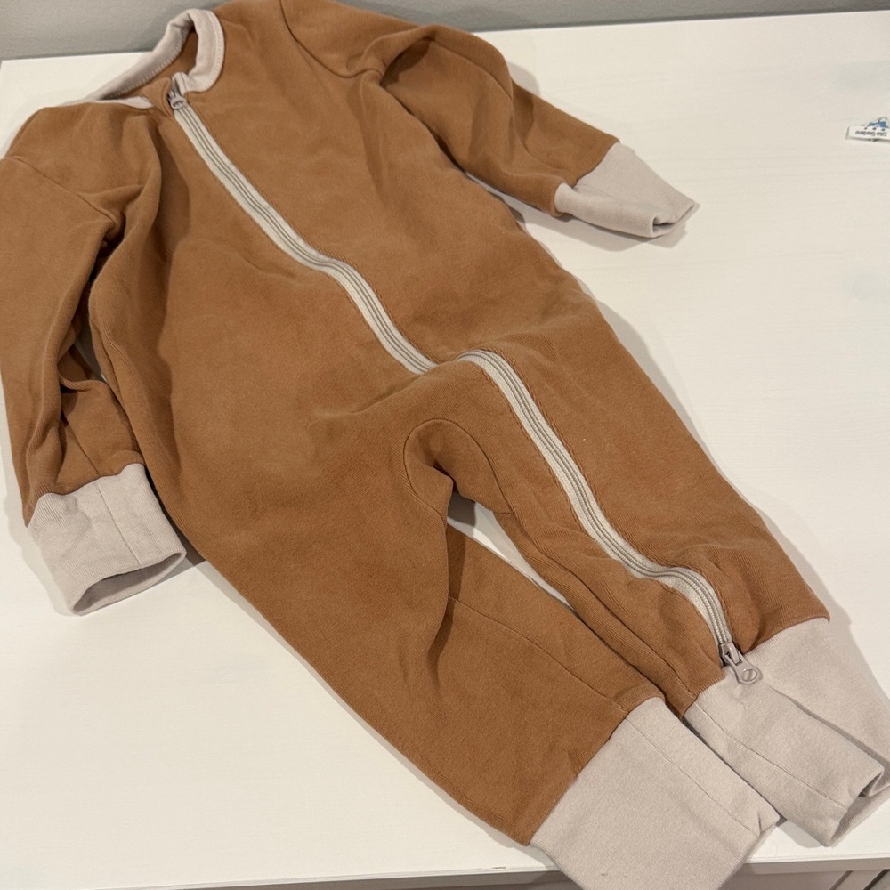 Little Bipsy Tan and Cream Kids Footie